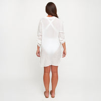 Swim Shirt Lila Deep V-Neck Cover Up Top with Front Pocket