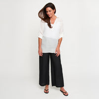 Swim Shirt Lila Deep V-Neck Cover Up Top with Front Pocket