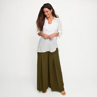 Swim Shirt Lila Deep V-Neck Cover Up Top with Front Pocket