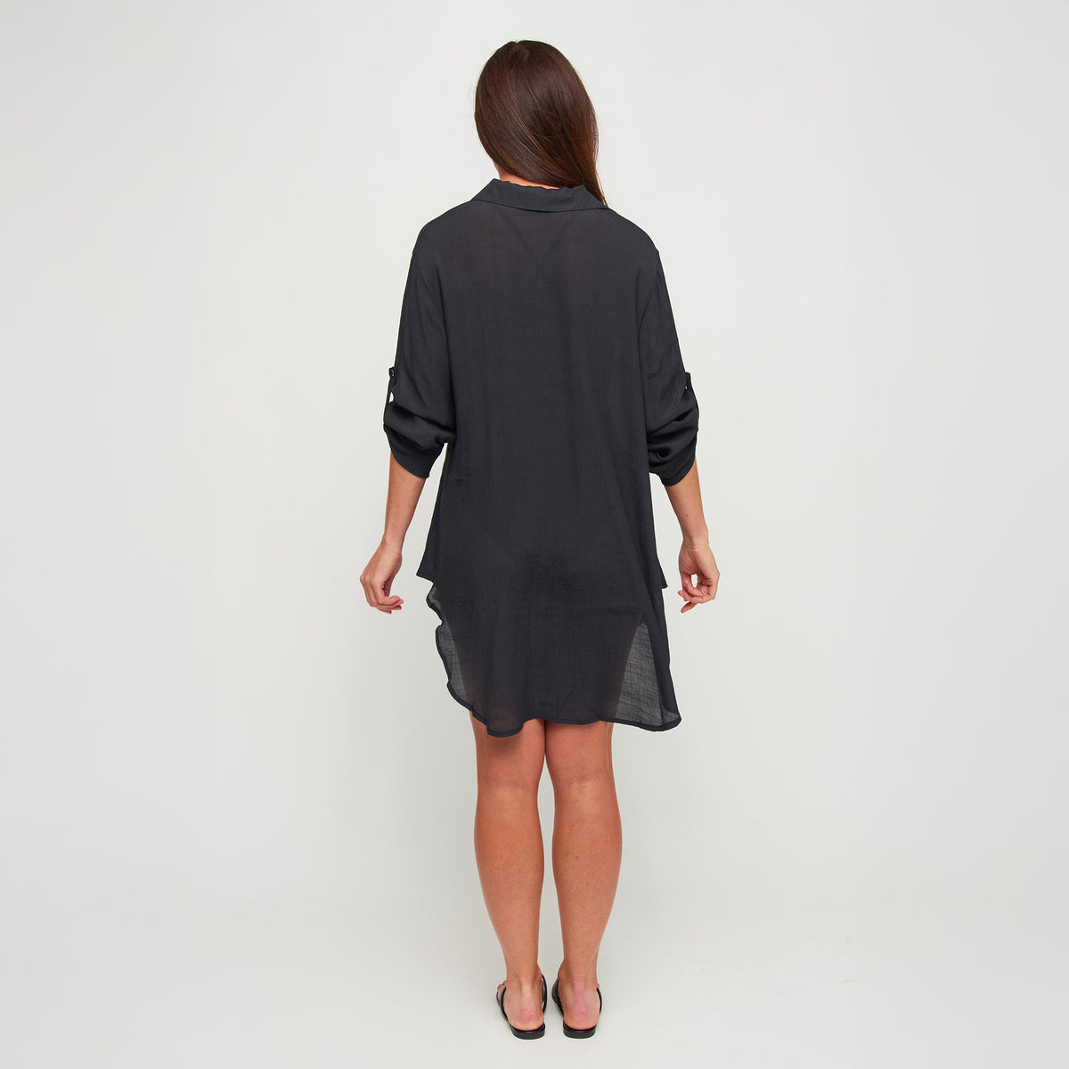 Swim Shirt Lila Deep V-Neck Cover Up Top with Front Pocket