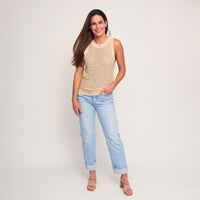 Tank Top Mira Cotton Sleeveless Sweater Knit Top