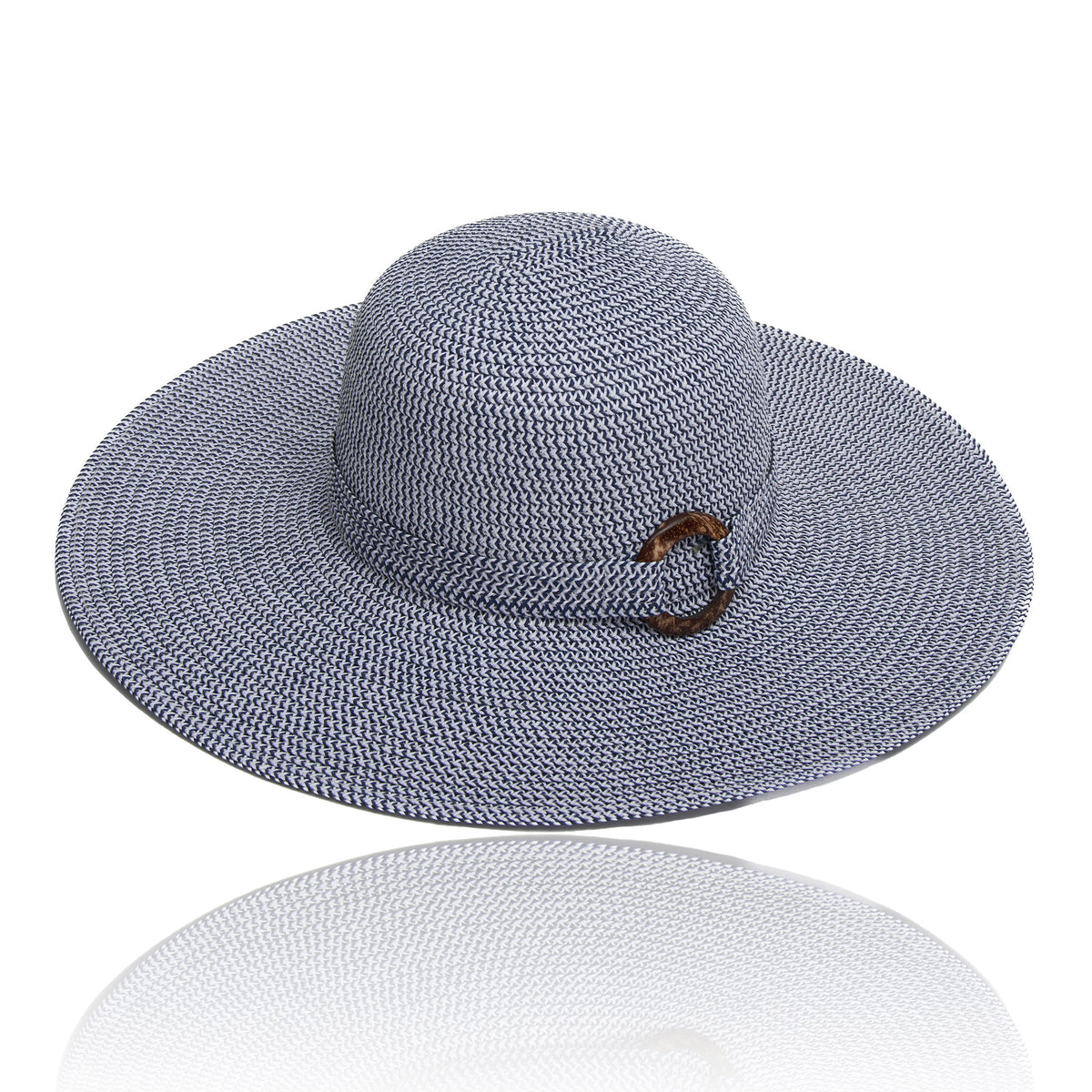 Sun Hat Isabelle Woven Wide Brim Shell Ring