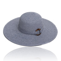 Sun Hat Isabelle Woven Wide Brim Shell Ring