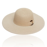 Sun Hat Isabelle Woven Wide Brim Shell Ring