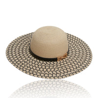 Sun Hat Vienna Contrast Woven Wide Brim with Buckle