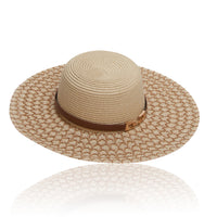 Sun Hat Vienna Contrast Woven Wide Brim with Buckle
