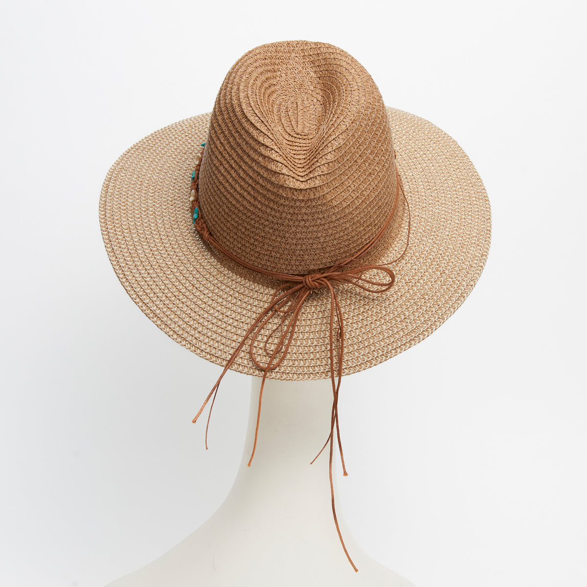 Fedora Hat Zola Woven Panama Beaded Band