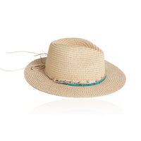 Fedora Hat Zola Woven Panama Beaded Band
