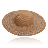 Sun Hat Katen Two Tone Open Woven Wide Brim