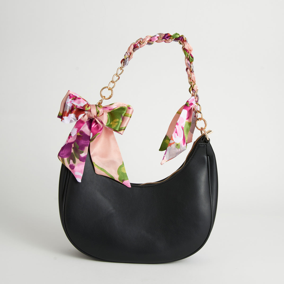 Purse Accessory Talia Braided Scarf Bag Strap with Bow