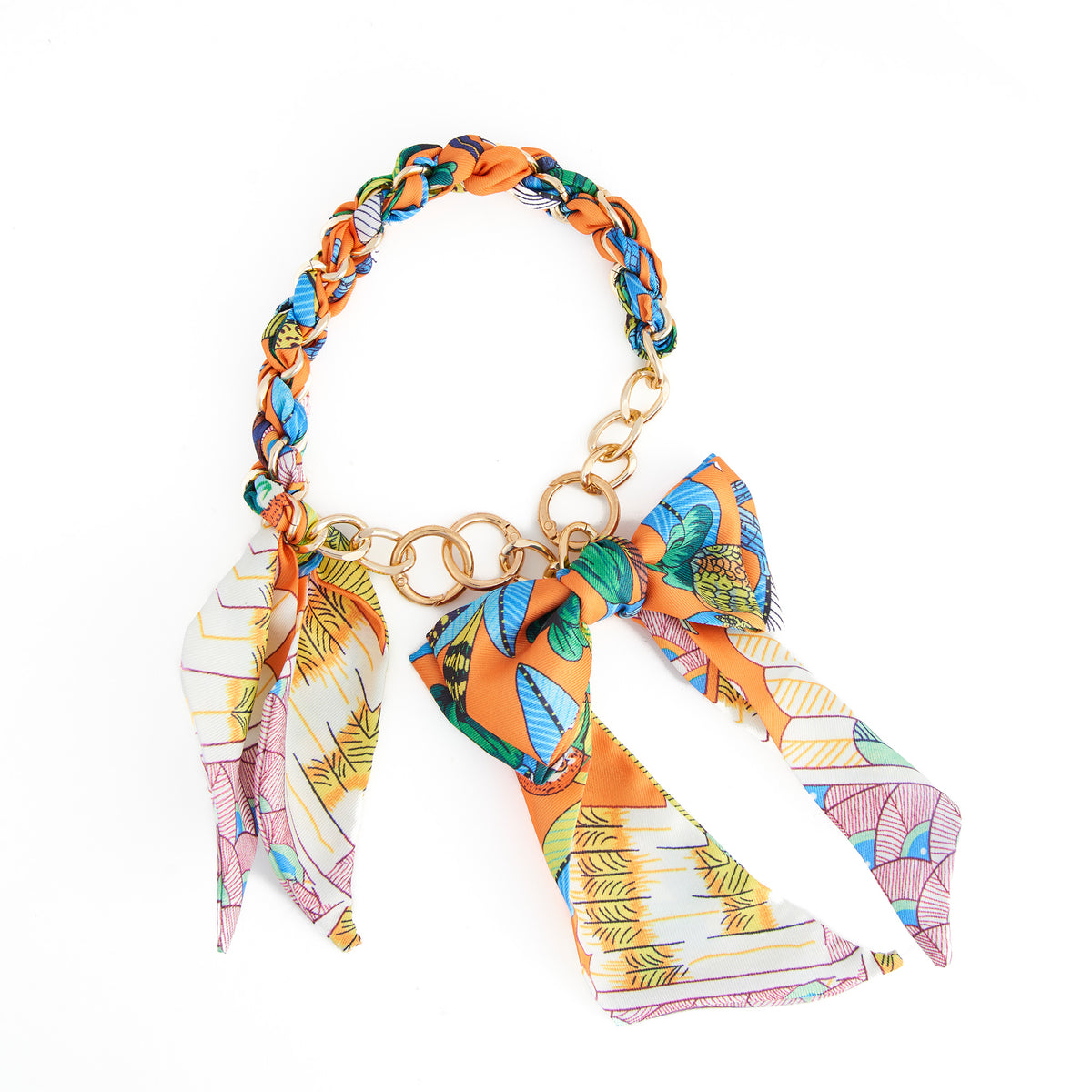 Purse Accessory Talia Braided Scarf Bag Strap with Bow