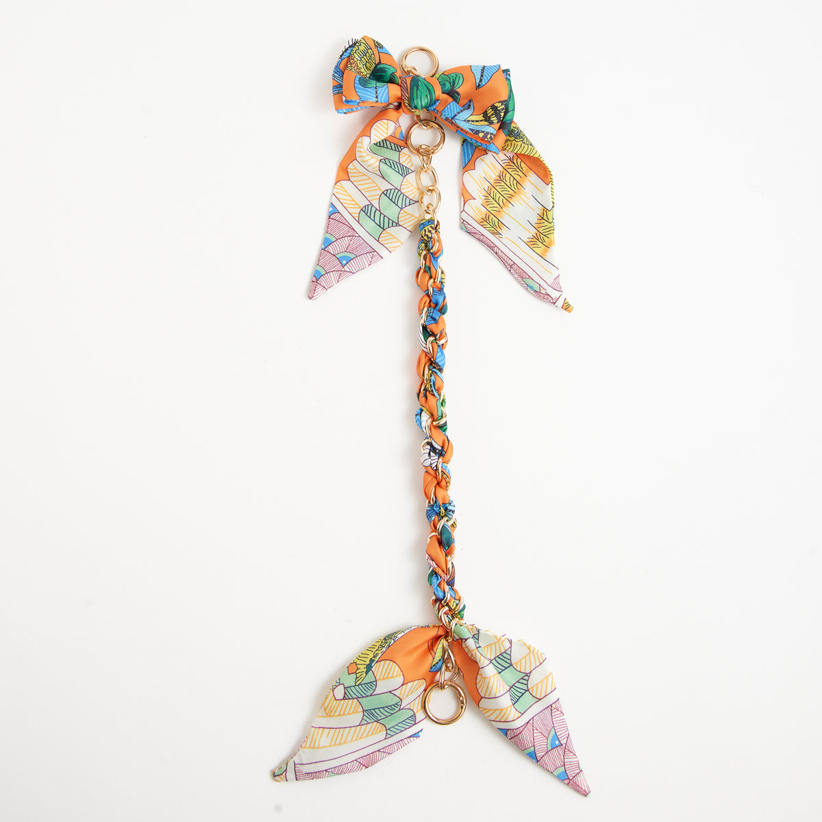 Purse Accessory Talia Braided Scarf Bag Strap with Bow