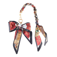 Purse Accessory Talia Braided Scarf Bag Strap with Bow