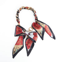 Purse Accessory Talia Braided Scarf Bag Strap with Bow