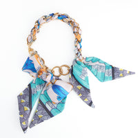 Purse Accessory Talia Braided Scarf Bag Strap with Bow