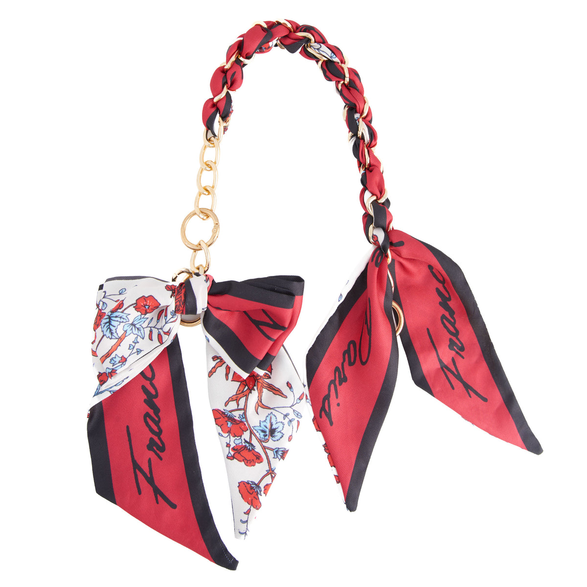 Purse Accessory Talia Braided Scarf Bag Strap with Bow