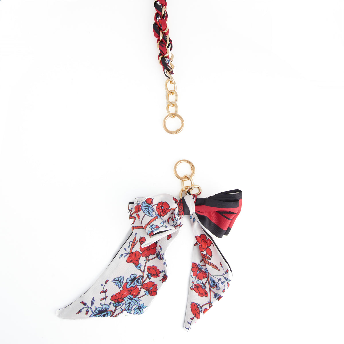 Purse Accessory Talia Braided Scarf Bag Strap with Bow