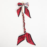 Purse Accessory Talia Braided Scarf Bag Strap with Bow