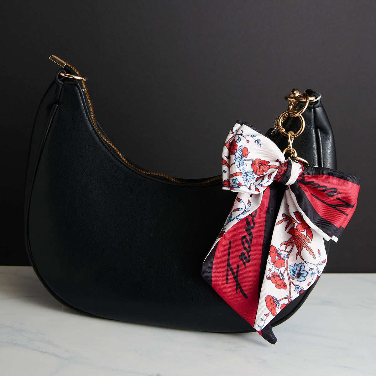 Purse Accessory Talia Braided Scarf Bag Strap with Bow