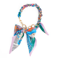 Purse Accessory Talia Braided Scarf Bag Strap with Bow