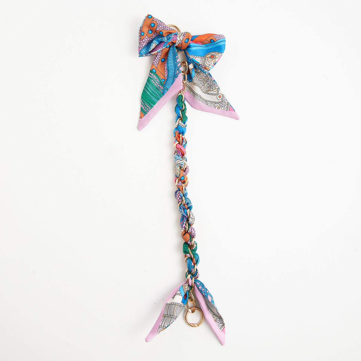 Purse Accessory Talia Braided Scarf Bag Strap with Bow