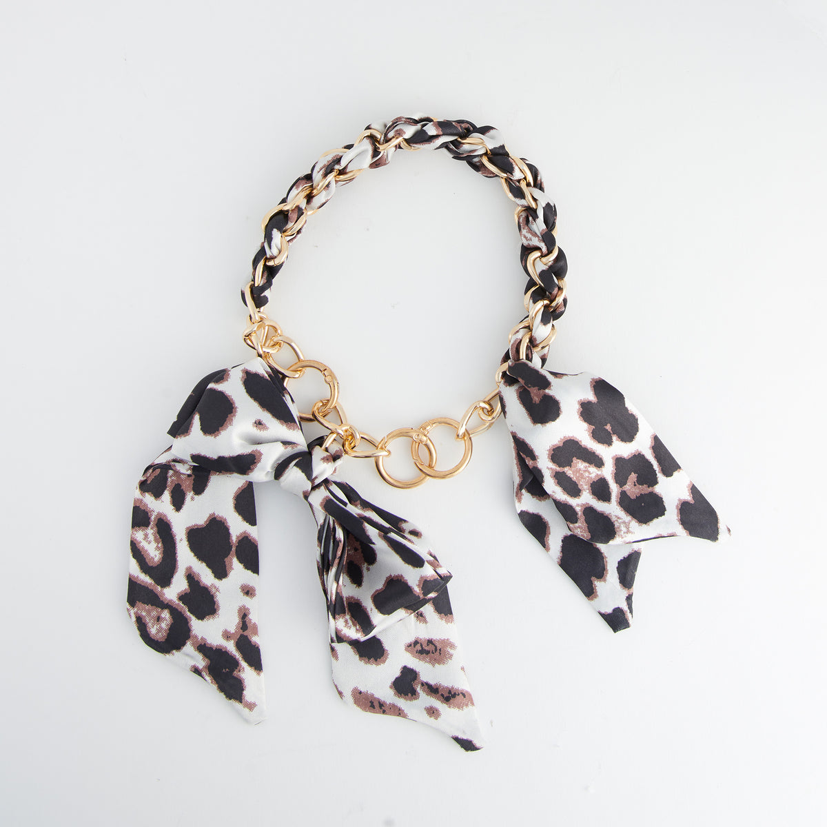 Purse Accessory Talia Braided Scarf Bag Strap with Bow