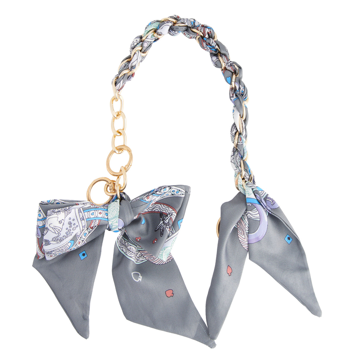 Purse Accessory Talia Braided Scarf Bag Strap with Bow