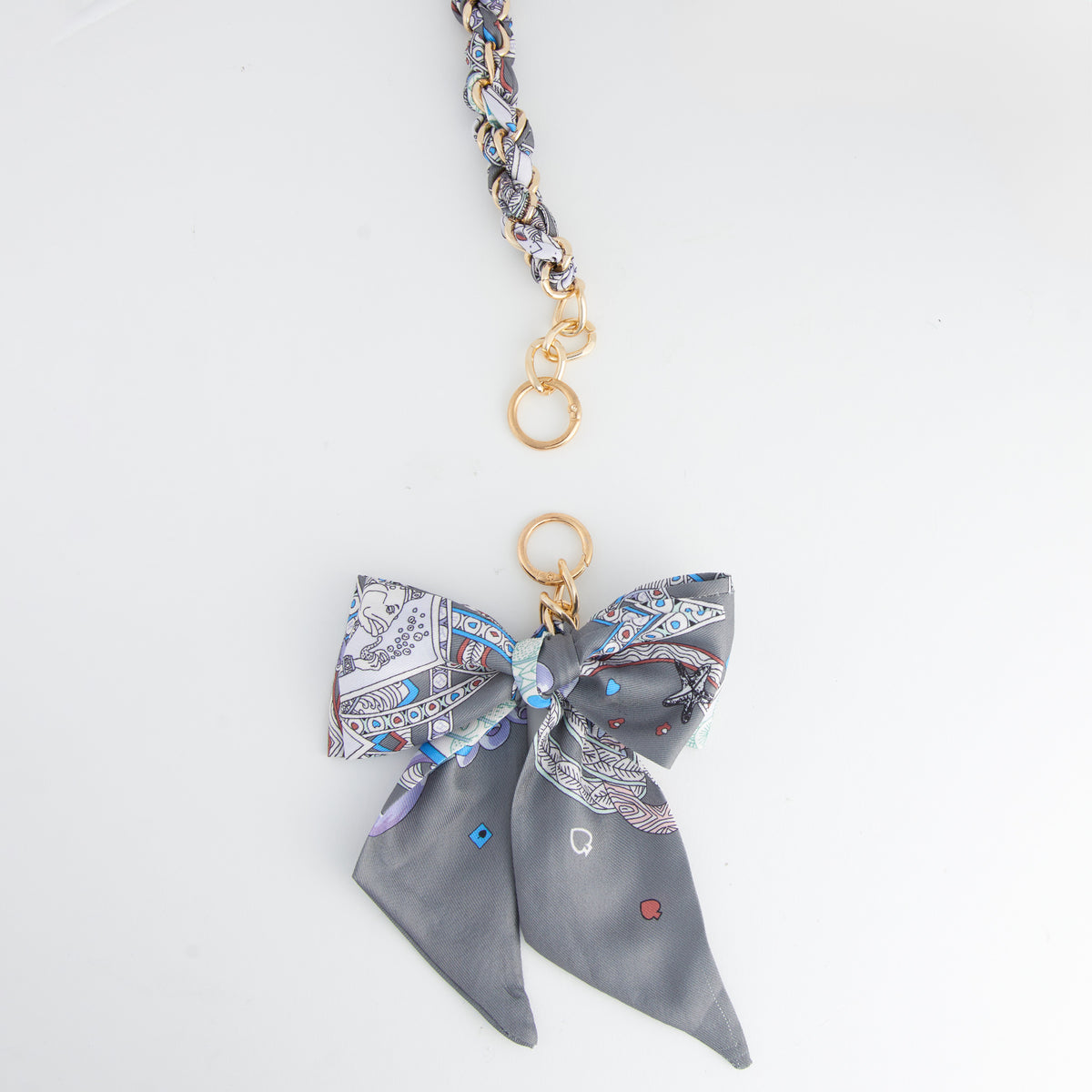 Purse Accessory Talia Braided Scarf Bag Strap with Bow