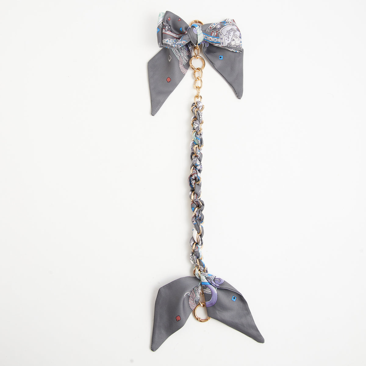 Purse Accessory Talia Braided Scarf Bag Strap with Bow