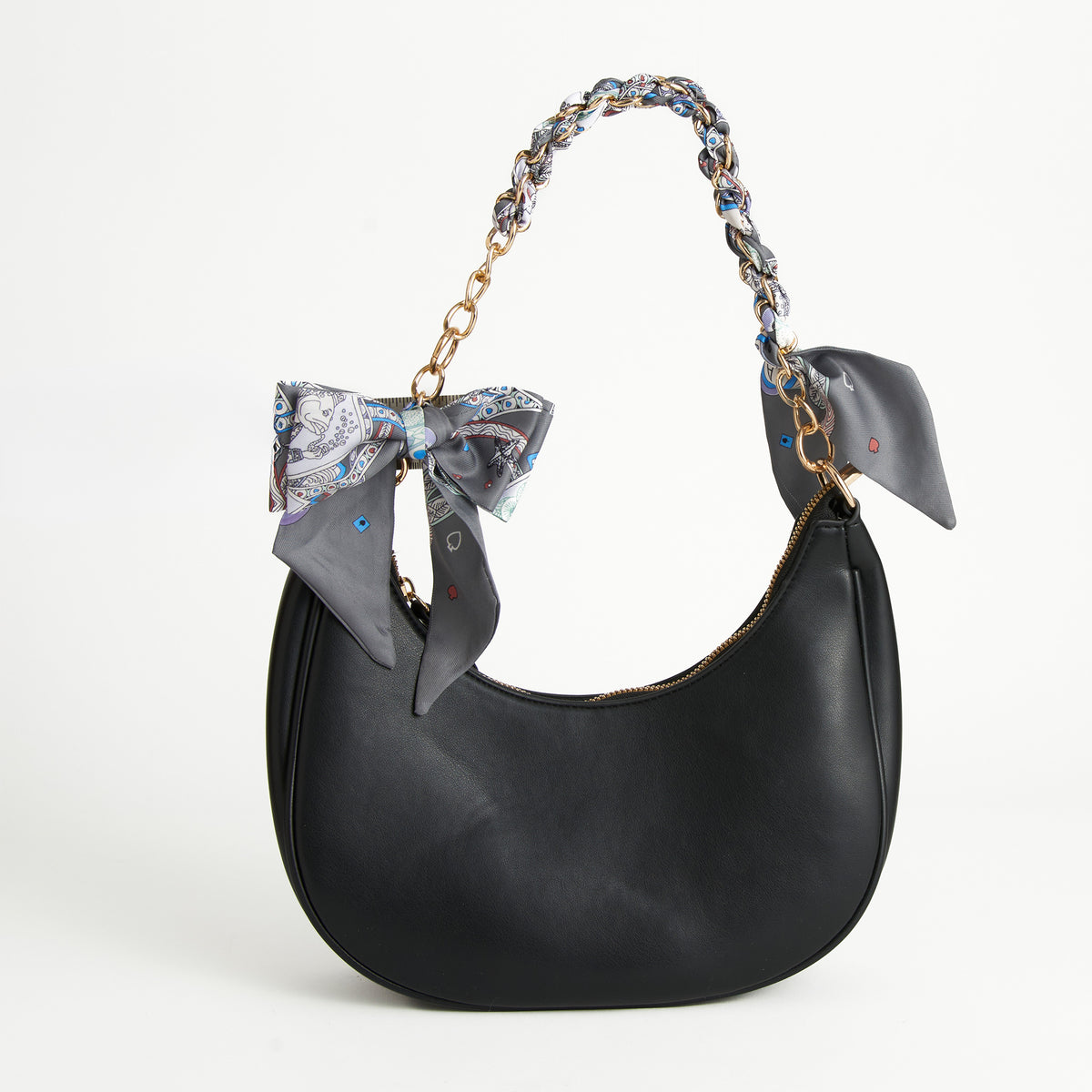 Purse Accessory Talia Braided Scarf Bag Strap with Bow