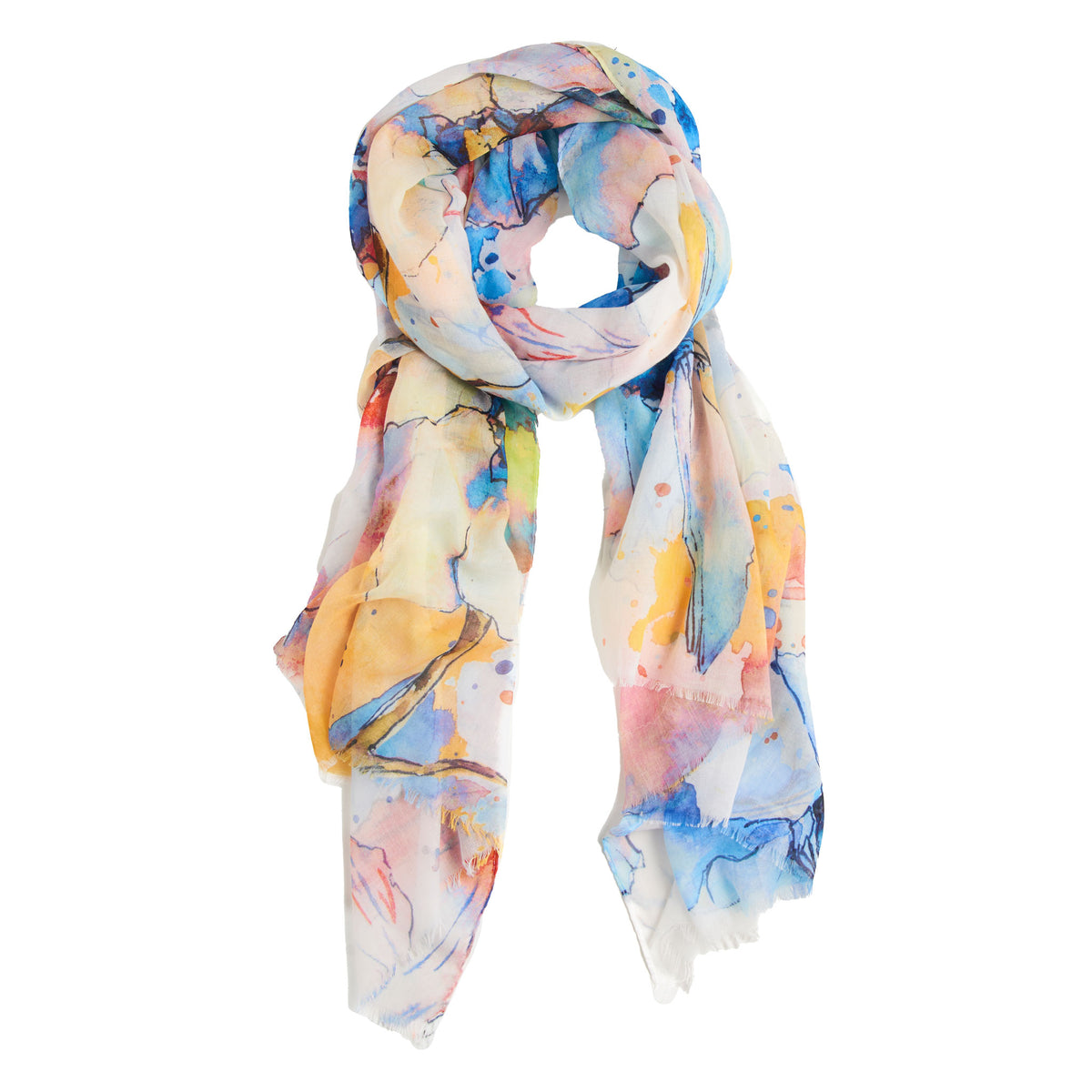 Lightweight Scarf Jaden Summer Fashion Watercolor Floral