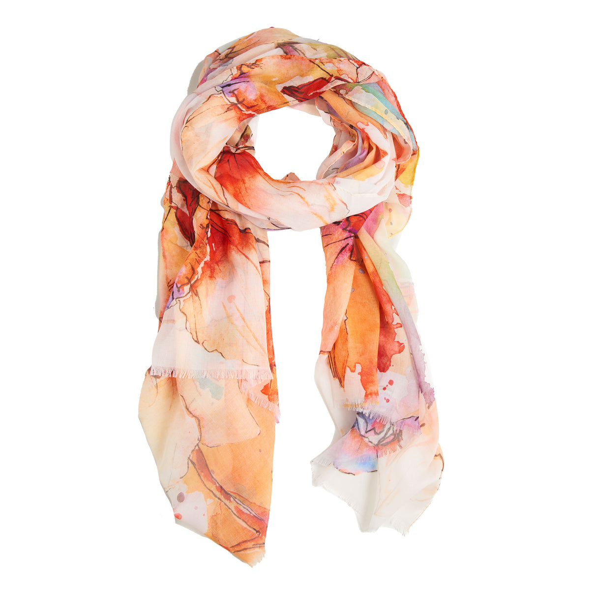Lightweight Scarf Jaden Summer Fashion Watercolor Floral