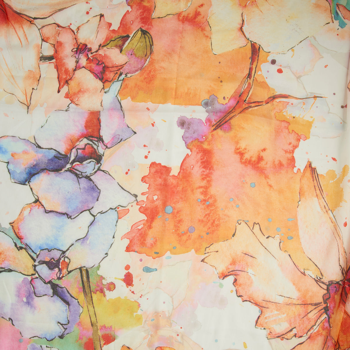 Lightweight Scarf Jaden Summer Fashion Watercolor Floral