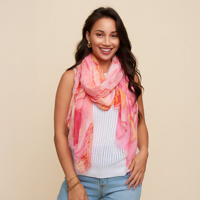 Lightweight Scarf Tilly Summer Fashion Abstract Garden