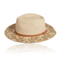 Fedora Hat Gianna Floral Panama Vegan Leather Band