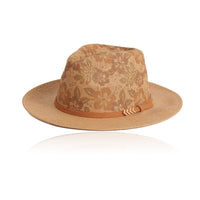 Fedora Hat Gianna Floral Panama Vegan Leather Band