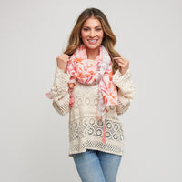 Lightweight Scarf Maylee Floral Summer Fashion with Tassels
