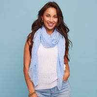 Lightweight Scarf Jaymes Summer Fashion Raw Edge