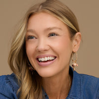 Hoop Earrings Textured Gabby Multi Charm