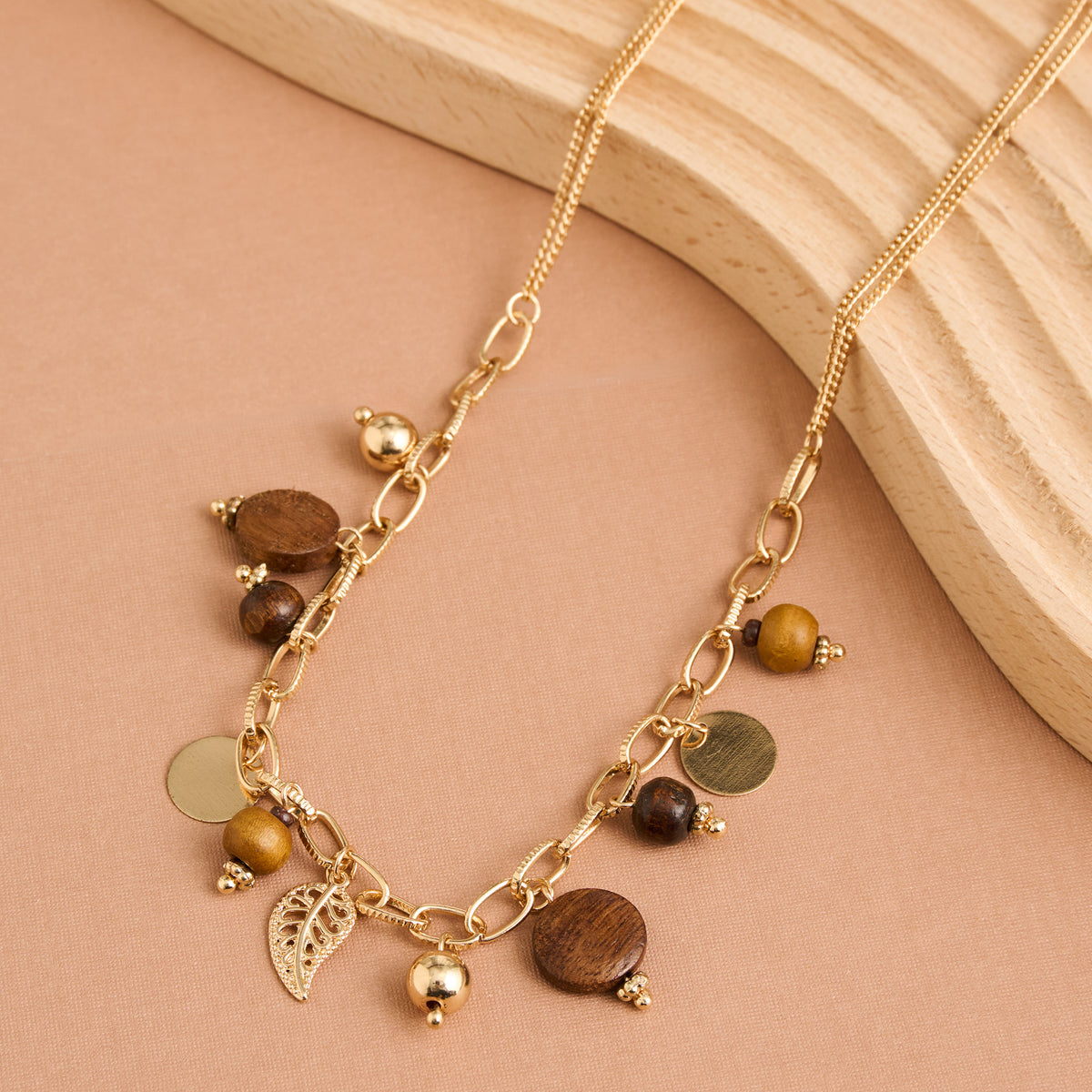 Charm Necklace 17" Collar Multi Pendant Layered Statement