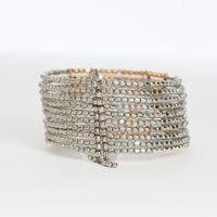 Beaded Bracelet Hilarie Cuff Two Tone Multi Strand Statement