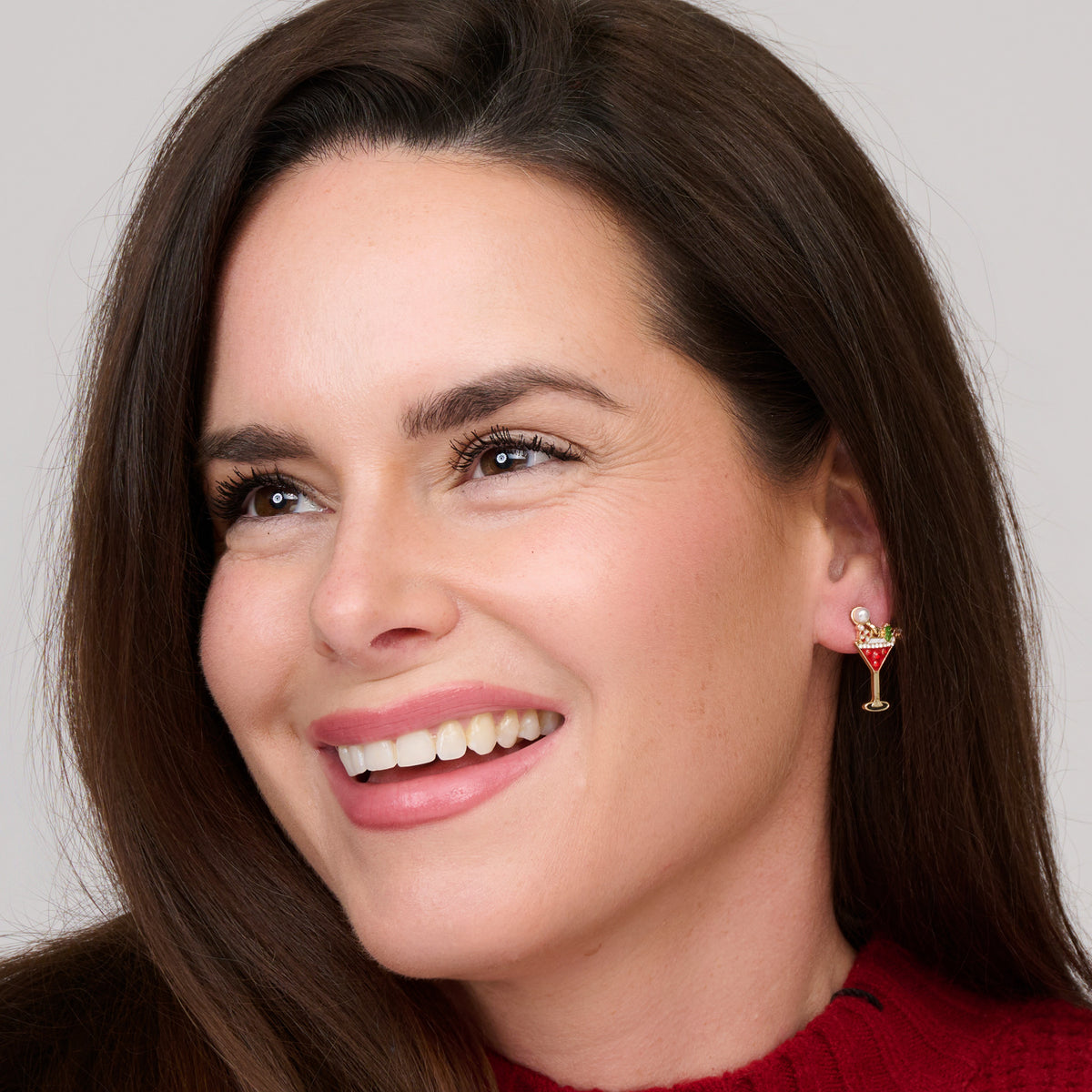 Christmas Cocktail Earrings Holiday Stud Festive Statement