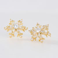 Christmas Snowflake Earrings Spinning Holiday Post Stud