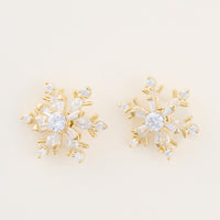 Christmas Snowflake Earrings Spinning Holiday Post Stud