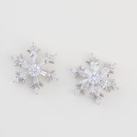Christmas Snowflake Earrings Spinning Holiday Post Stud