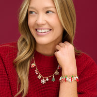 Christmas Bracelet Charm Multi Toggle Holiday Statement