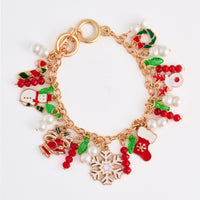 Christmas Bracelet Charm Multi Toggle Holiday Statement