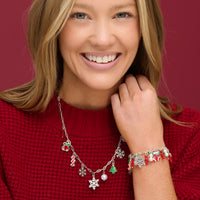 Christmas Bracelet Charm Multi Toggle Holiday Statement