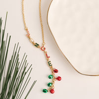 Christmas Necklace 16" Jingle Y Pendant Holiday Charm