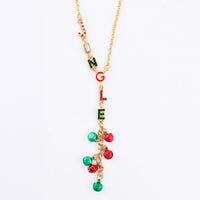 Christmas Necklace 16" Jingle Y Pendant Holiday Charm